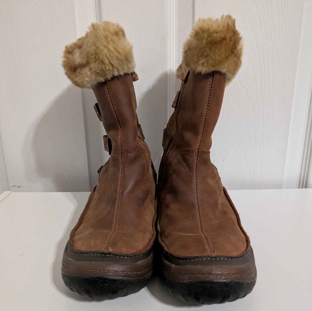 Merrell Women's Decora Chant Brown Sugar Leather Zip Waterproof Boots Size 8 - Picture 2 of 12